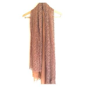 Light Brown Scarf with Decorative Design